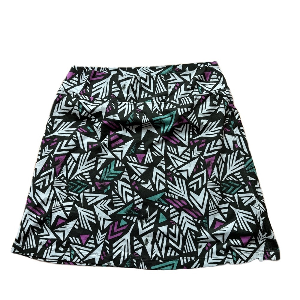 PATAGONIA Skirt Womens Size Small Green Geometric Mini Stretch Gorpcore Outdoors